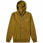 Balmain Men's Flock Zipped Hoody in Khaki/White