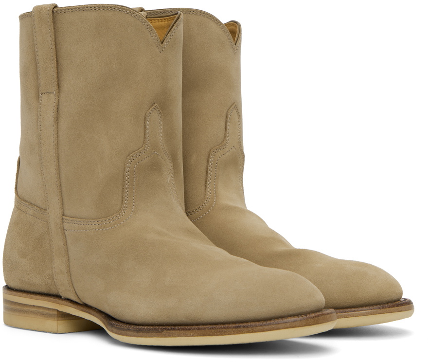 AURALEE Beige Suede Boots