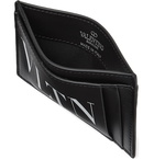 VALENTINO - Valentino Garavani Logo-Print Leather Cardholder - Black