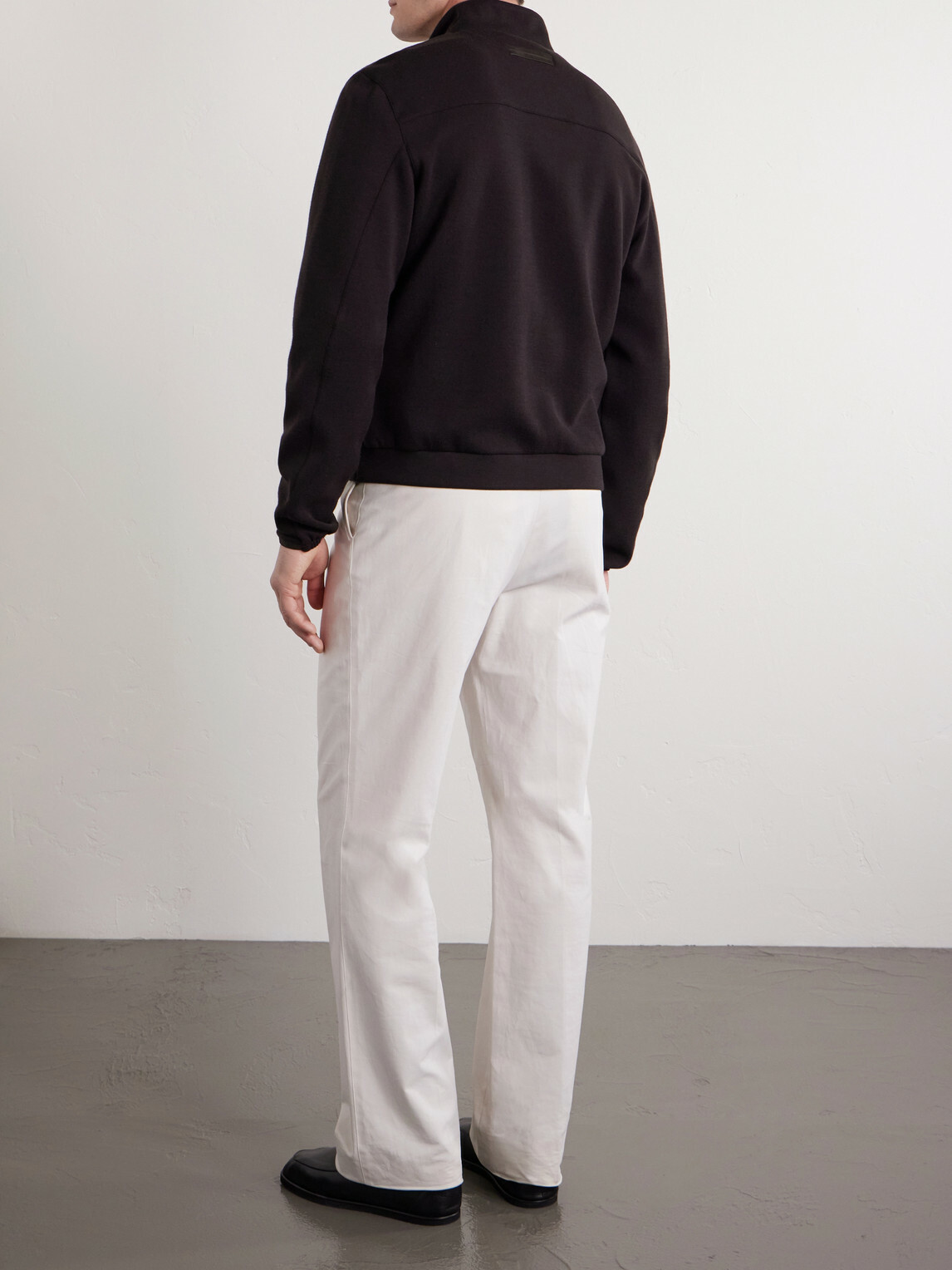 Zegna - Honeycomb-Knit Cotton, Wool and Silk-Blend Zip-Up Sweater - Brown