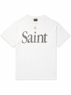 SAINT Mxxxxxx - Logo-Print Cotton-Jersey T-Shirt - White