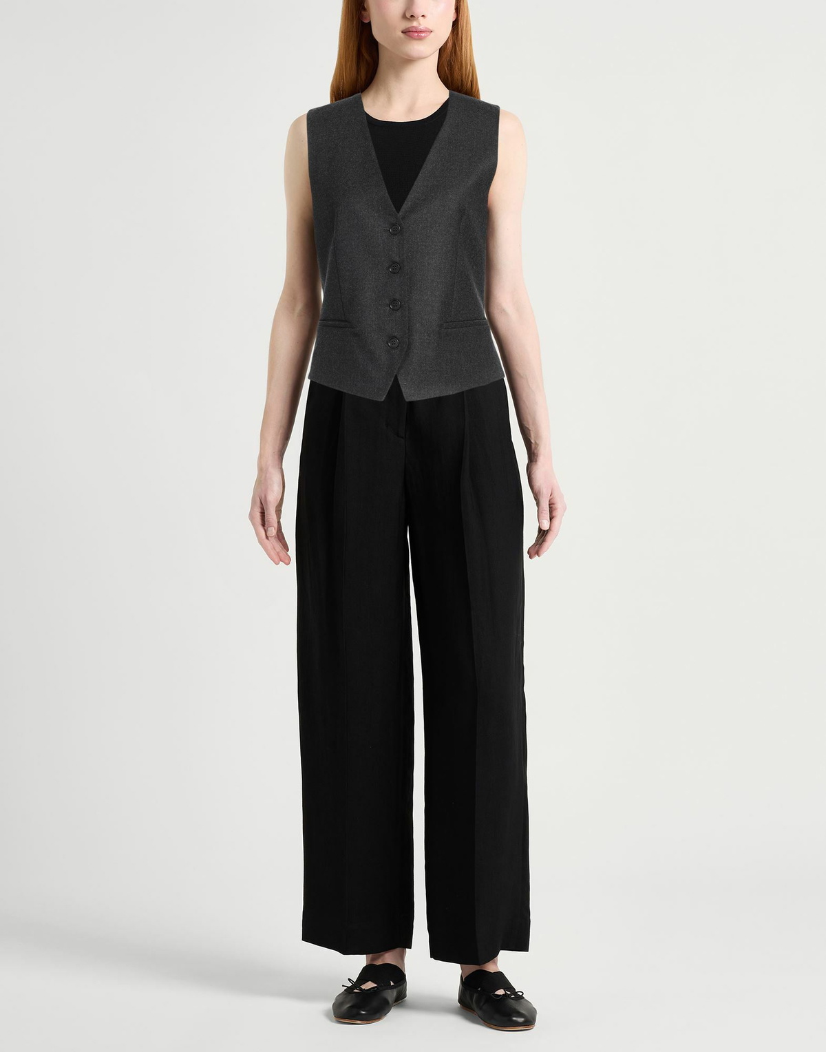P. a.r. o.s. h. Womens Tailored Vest Charcoal