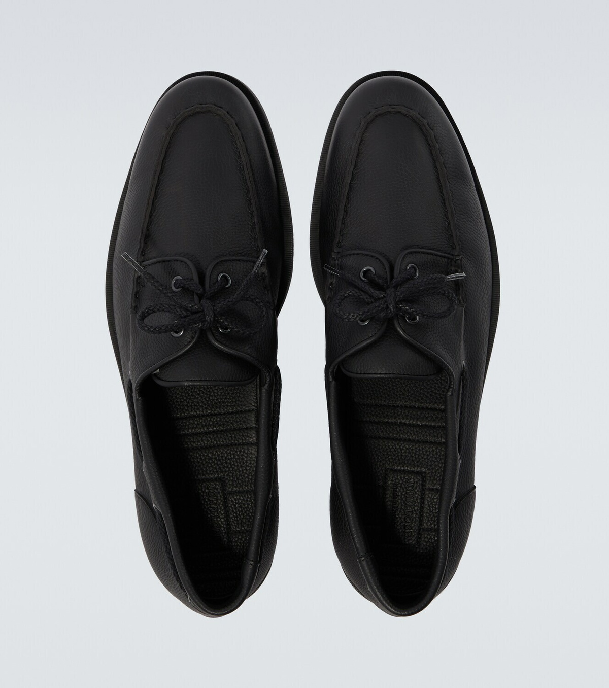 John Lobb Foil leather boat shoes