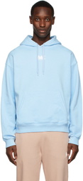 M.A. Martin Asbjørn SSENSE Exclusive Blue Cropped 'MA' Hoodie