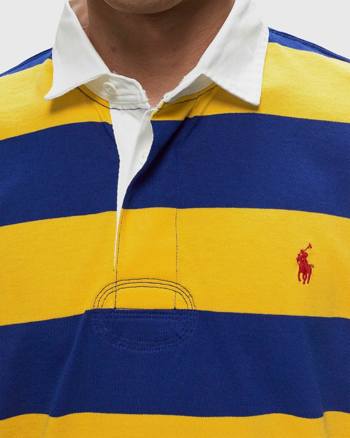 Polo Ralph Lauren Ls Rugby Long Sleeve Knit Blue/Yellow Longsleeves