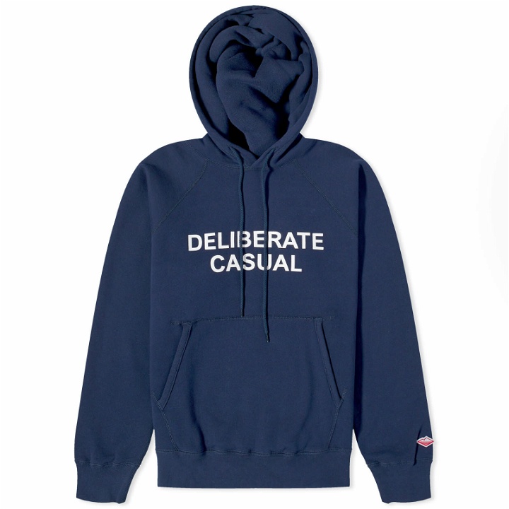 Photo: Battenwear Men's Deliberate Casual Reach Up Hoodie in Midnight Navy