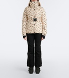 Moncler Grenoble Floral belted down ski jacket