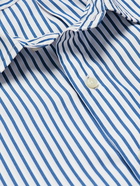 Polo Ralph Lauren - Logo-Embroidered Striped Cotton-Poplin Shirt - Blue