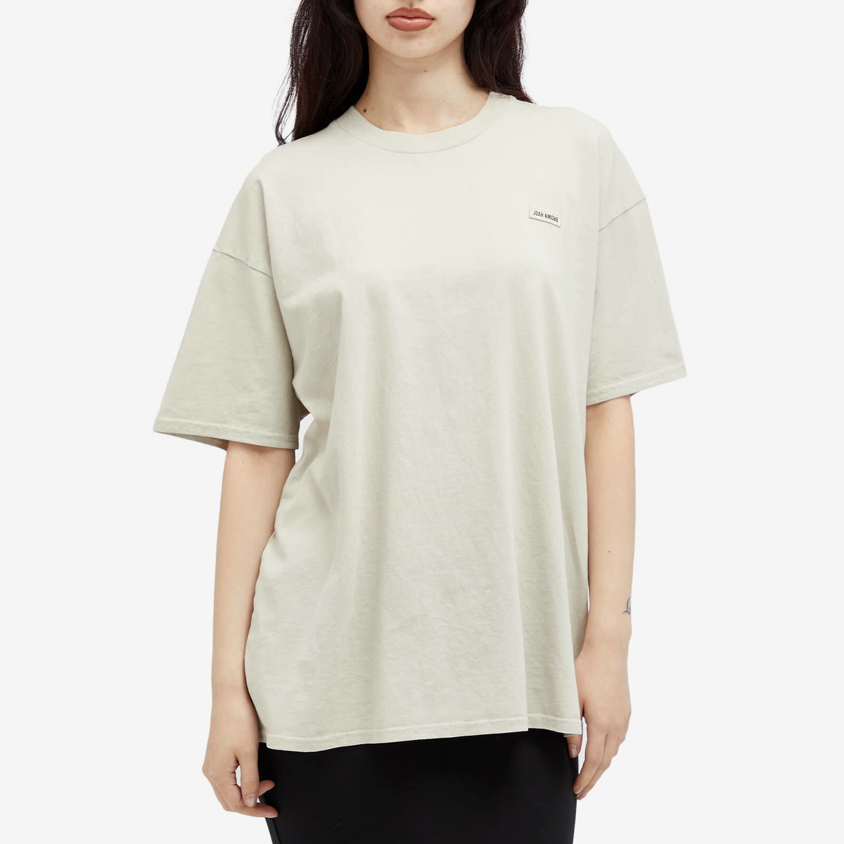 Joah Brown Women's Oversized Logo T-Shirt in Fog