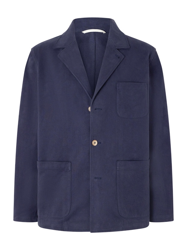 Photo: De Bonne Facture - Traveler Cotton-Twill Suit Jacket - Blue