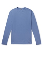 Hanro - Cotton-Jersey Pyjama T-Shirt - Blue