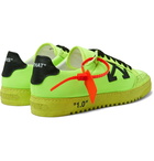 Off-White - 2.0 Distressed Suede-Trimmed Mesh Sneakers - Yellow