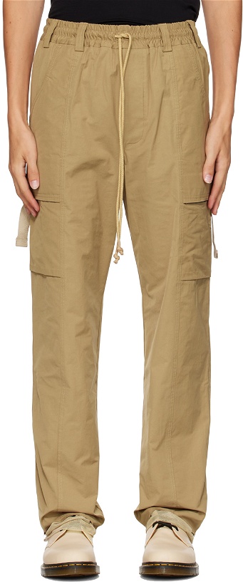 Photo: Song for the Mute Tan Drawstring Cargo Pants