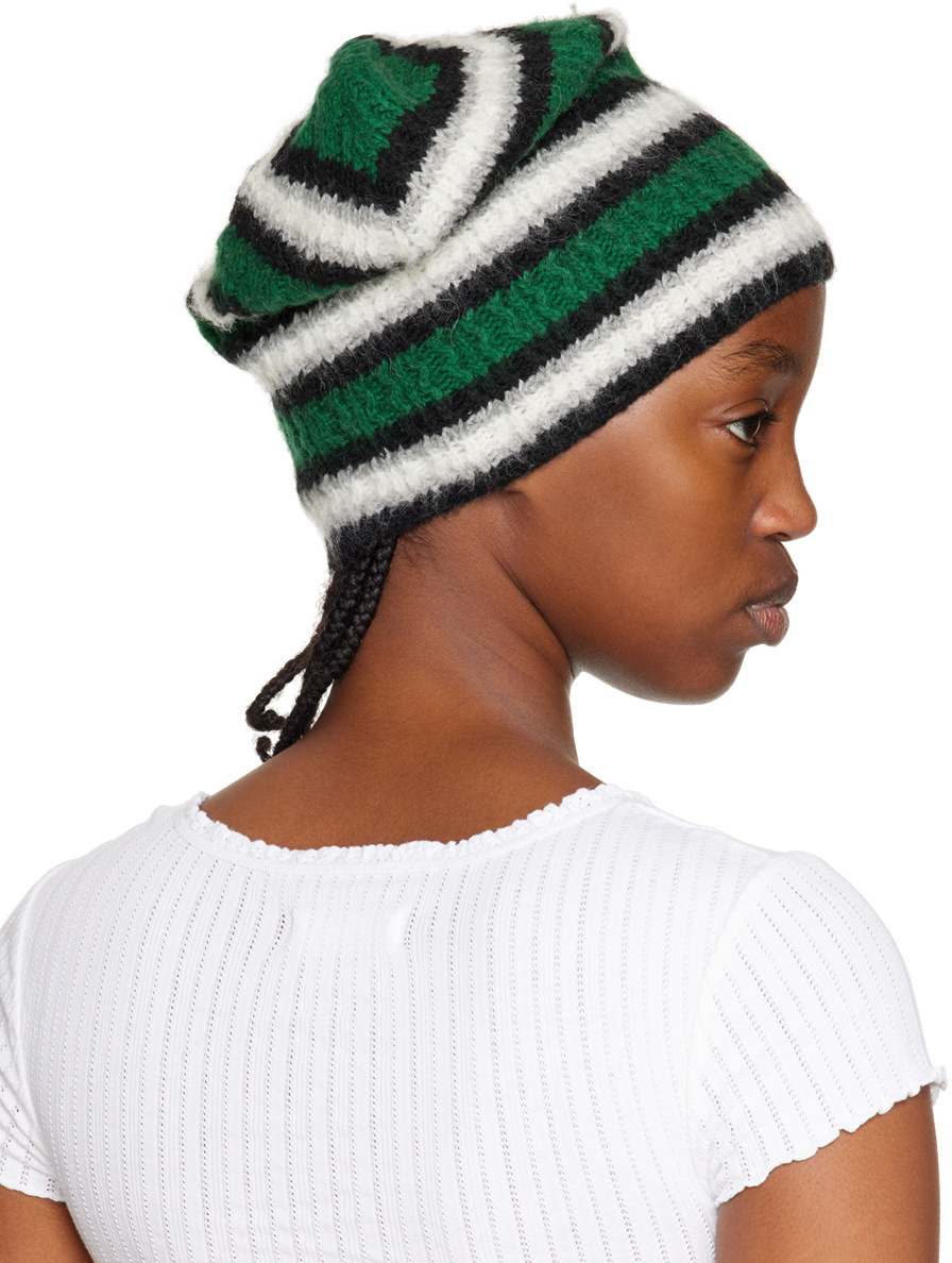 ERL Green Striped Beanie ERL