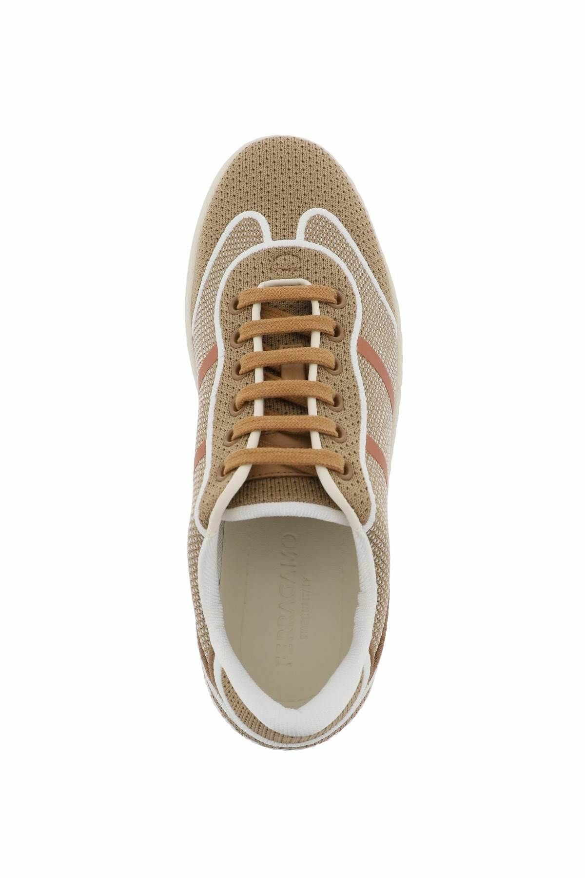 FERRAGAMO low-top sneakers in technical knit Beige Salvatore Ferragamo