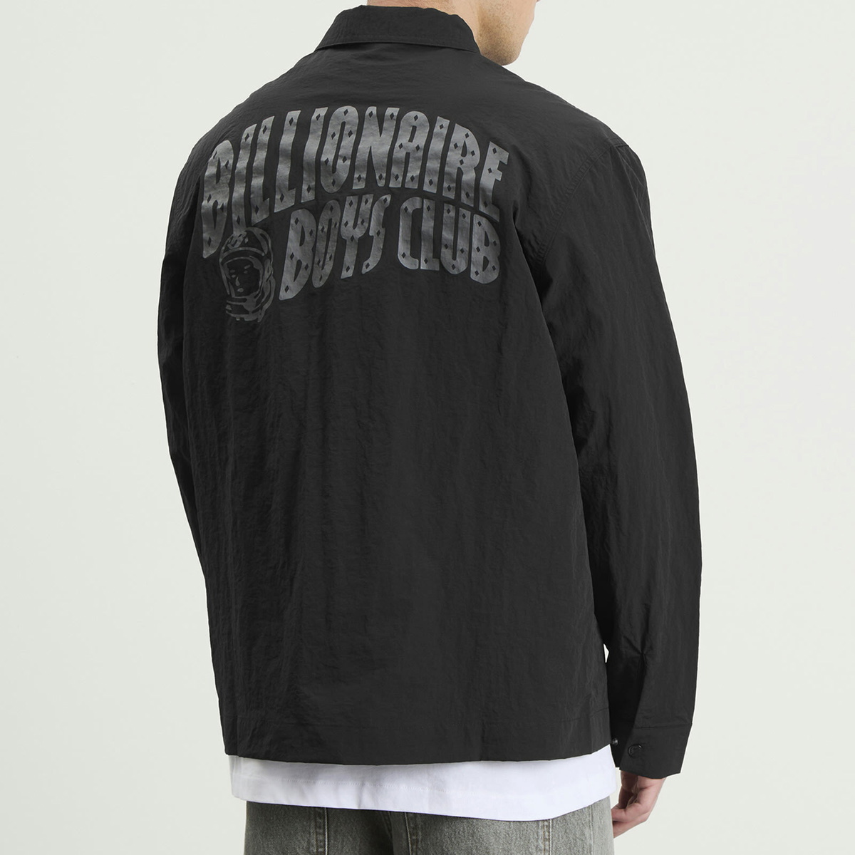 Billionaire Boys Club Men's Arch Logo Nylon Overshirt in Black
