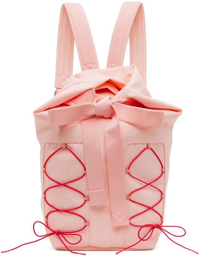 Photo: Simone Rocha Pink Lace-Up Backpack