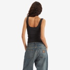 SKIMS Women's Square Neck Tank Top in Soot