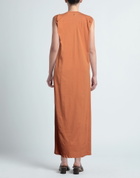 Manila Grace Womens Maxi dress Tan