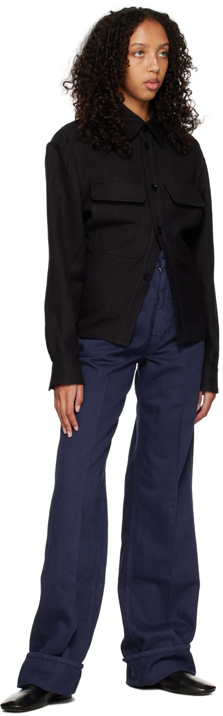 Lemaire Black Fitted Shirt Lemaire
