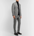 De Petrillo - Grey Prince of Wales Checked Virgin Wool Suit Jacket - Gray