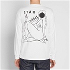 By Parra Long Sleeve Star Struck T-Shirt in White