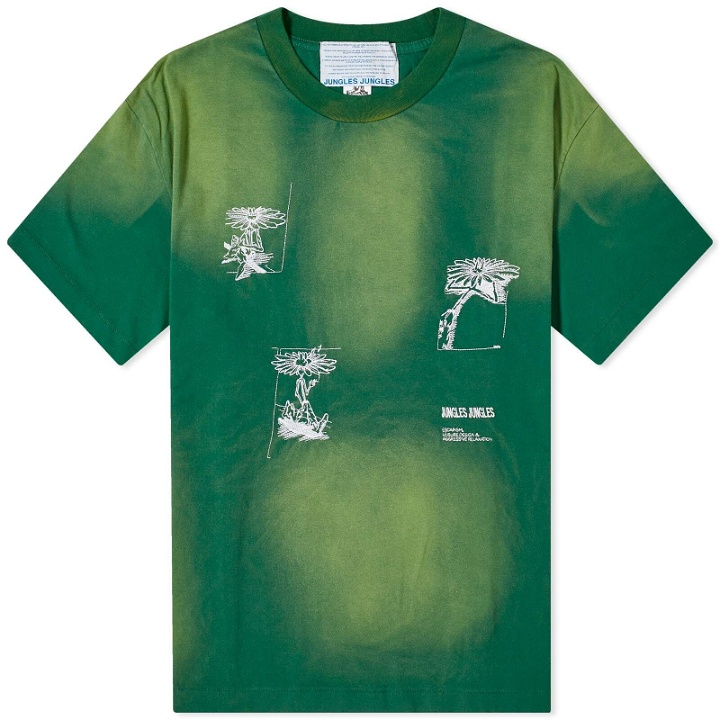 Photo: Jungles Jungles Men's Hard Times Never Last T-Shirt in Green
