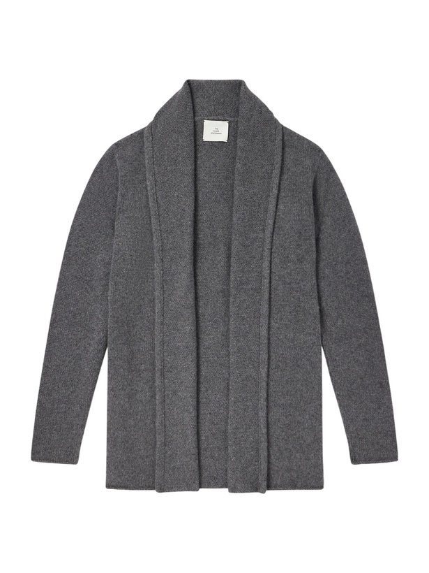 Photo: The Elder Statesman - Shawl-Collar Cashmere Cardigan - Gray