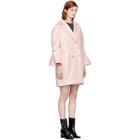 Carven Pink Ruffle Sleeve Coat