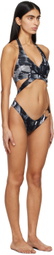 Louisa Ballou Gray Starburst One-Piece Swimsuit