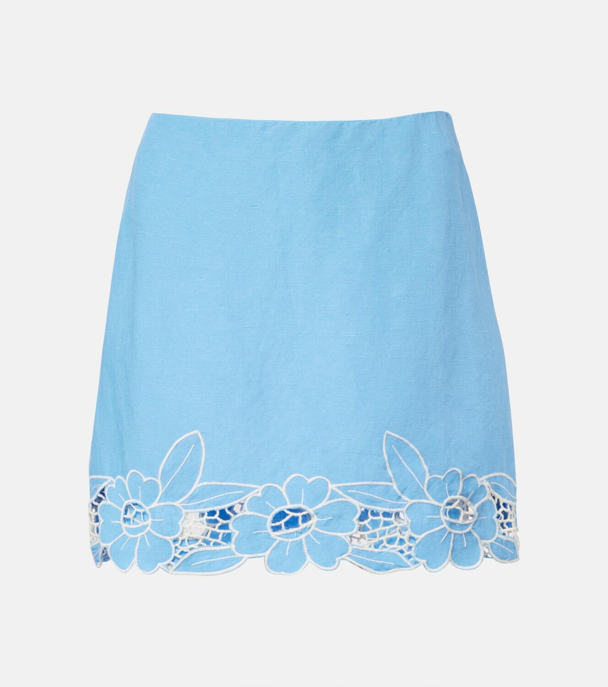 Rixo Nancye cutout linen-blend miniskirt