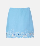 Rixo Nancye cutout linen-blend miniskirt