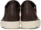 Rick Owens Brown Temple Low Sneakers