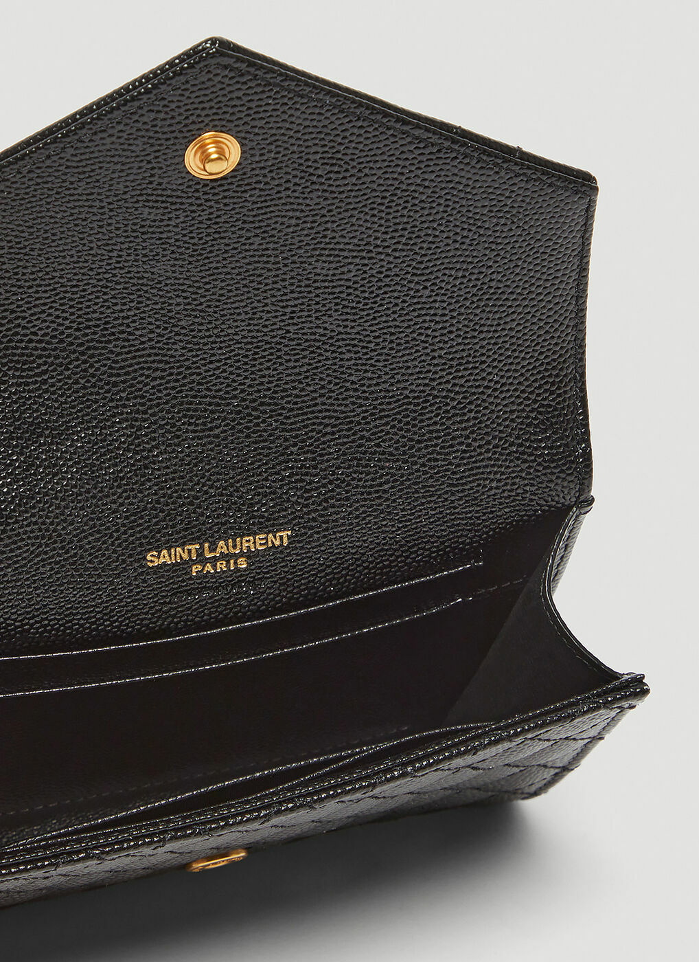 Saint Laurent Paris Beige Matelasse Leather Envelope Shoulder Bag