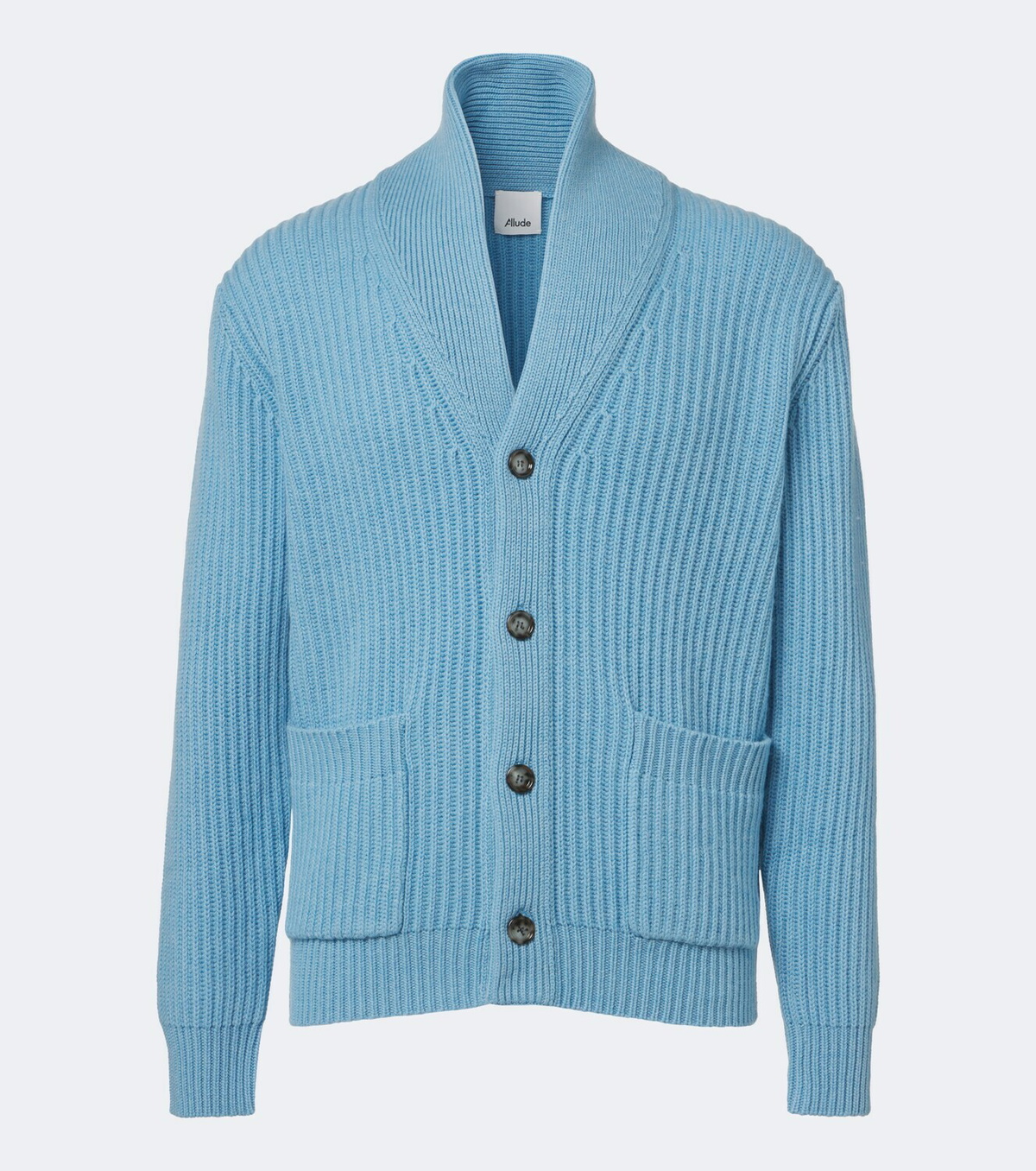 Allude Ribbed-knit wool and cashmere cardigan