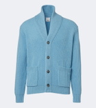 Allude Ribbed-knit wool and cashmere cardigan