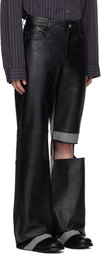Deadwood Black Slacker Leather Pants