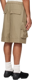 Simone Rocha Khaki Multi Pocket Drawstring Cargo Shorts