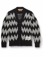 Missoni - Logo-Appliquéd Crochet-Knit Wool Cardigan - Black