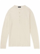 Thom Sweeney - Linen and Cotton-Blend Henley T-Shirt - Neutrals