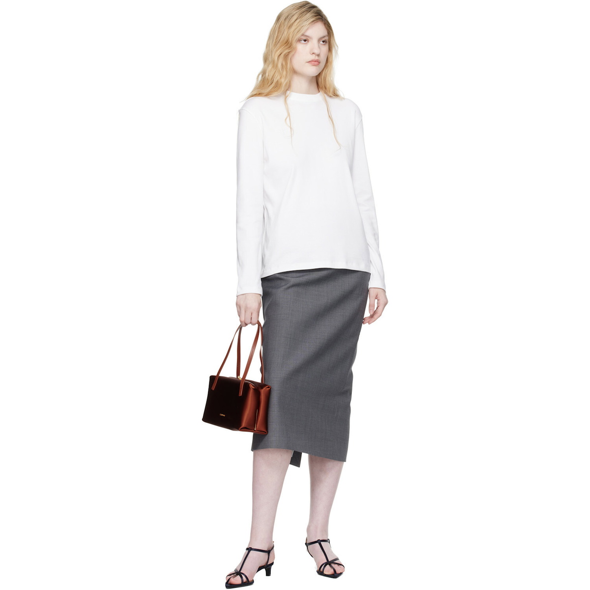 Jil Sander Orange Goji Pillow Small Bag