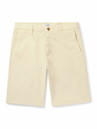 NN07 - Crown 1005 Straight-Leg Garment-Dyed Stretch-Cotton Twill Shorts - Neutrals