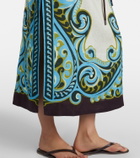 Alémais Natalia printed linen midi dress
