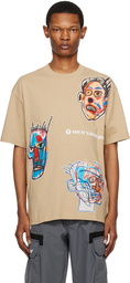 AAPE by A Bathing Ape Beige Printed T-Shirt