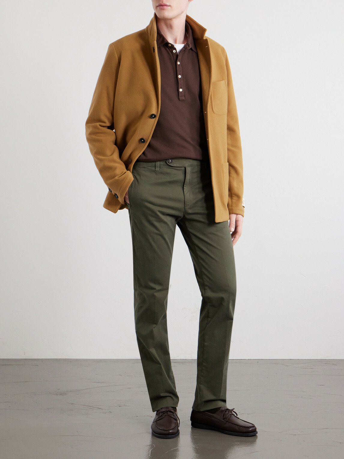 Massimo Alba - Winch Straight-Leg Cotton-Blend Twill Trousers - Green
