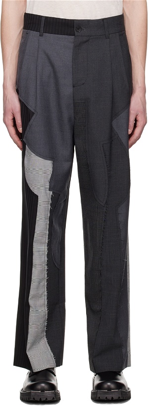 Photo: Feng Chen Wang Black & Gray Patchwork Trousers