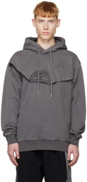 Feng Chen Wang Gray Paneled Hoodie