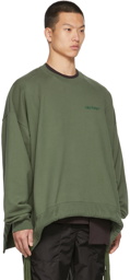 AMBUSH Green Multicord Crewneck Sweatshirt