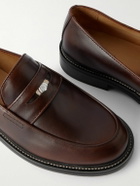 A.P.C. - Marc Jacobs Embellished Leather Penny Loafers - Brown