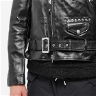 Sacai x Schott Studded Perfecto Leather Jacket in Black